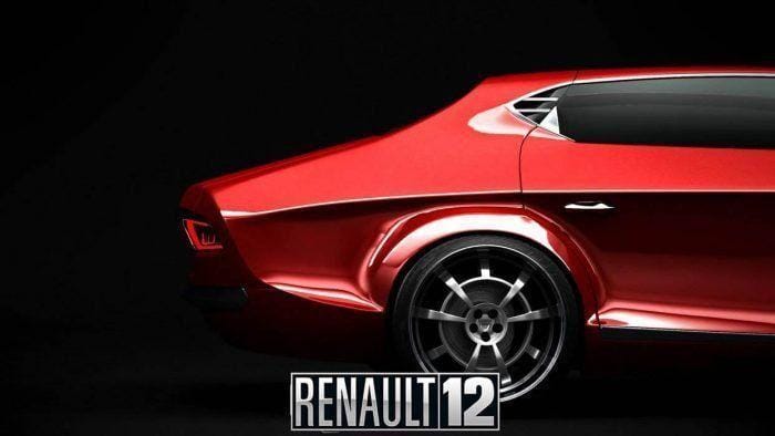 Renault 12 prototipo rojo vista lateral derecha